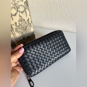 Bottega Veneta Interciato Long Wallet